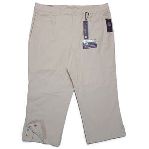 Gloria Vanderbilt Sz 16 Capris Slimming Avery Stretch Mid Rise Creme Silk NWT